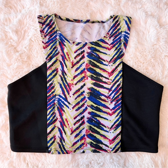 EUC Charlotte Russe Crop Top - Super Cute w/ A Pair of High Waist Leggings Large - Picture 5 of 7